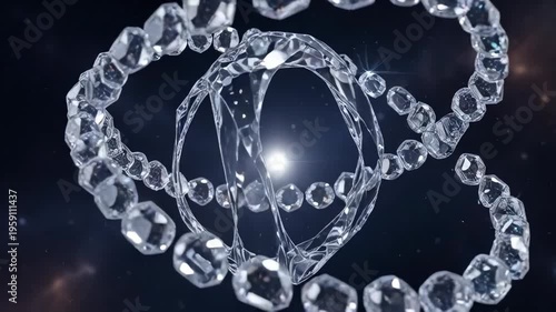 Abstract Diamond Structure Animation - Luxury, Brilliance, Gemstone