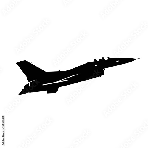 F-35 Flying Side View Military SVG Black Silhouette || Modern Stealth Jet Fighter || F-16 Fighter Jet Profile