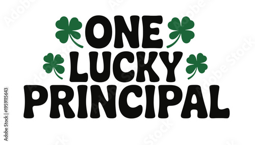 A lucky principal icon with four-leaf clovers for St Patrick's Day