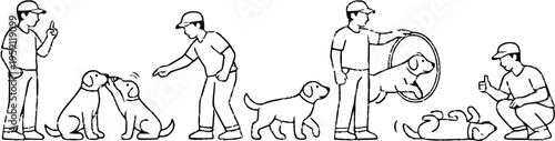  dog training trainer vector design 