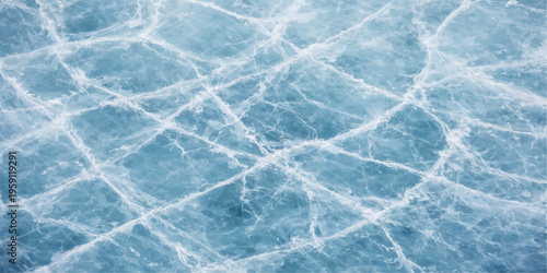 Abstract, the photograph showcases an ice surface, with its intricate network of cracks, each line revealing a unique history of pressure and temperature.
