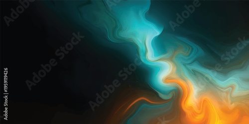Vibrant swirl of red, orange, pink, and blue ink suspended in water against a black background, creating an abstract, smoky, and dynamic visual effect.