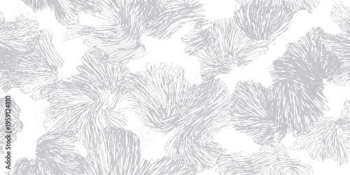 Abstract a mesmerizing close-up captures a collection of delicate, feathery plant forms, rendered in soothing grey tones, creating an intriguing play of light and shadow.