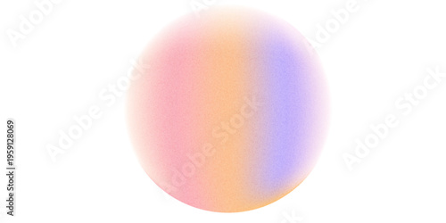 Gradient background, color gradation circle with grain noise texture, vector watercolor holographic blur. Abstract color gradient blend mesh of pink purple neon iridescent colors