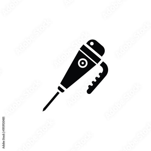 Black of a screwdriver tool with adjustable grip