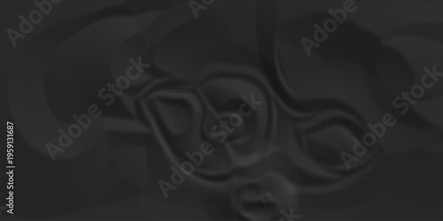 Dark black crumpled paper background. old paper wrinkle texture pattern. cardboard wrinkled arts craft and Seamless black crumpled paper.