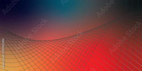 Glowing coral, red, orange and black gradient ribbons rising smoothly from a dark shadowed base against a grainy textured backdrop with subtle luminous highlights, modern creative banner design.