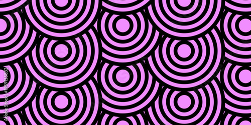 abstract seamless pattern with circles overlap textile fabric curl design.