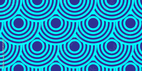 abstract seamless pattern with circles overlap textile fabric curl design.