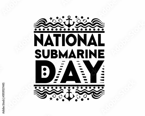 Underwater Submarine Vector Illustration, Ocean Exploration and Naval Concept