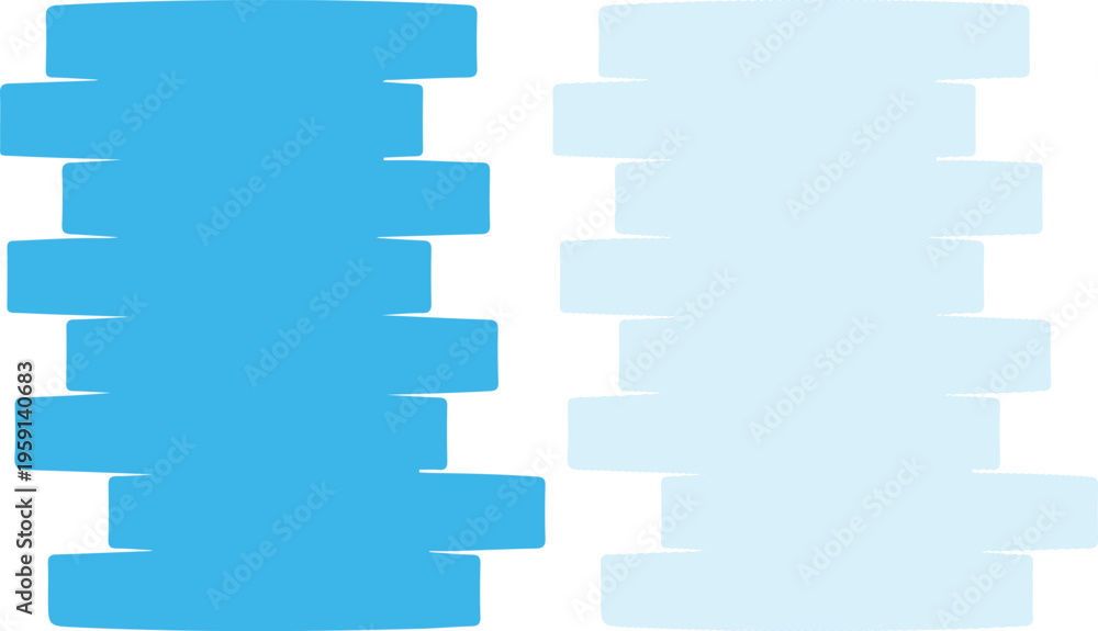 Fototapeta premium Blue line set single icon design element