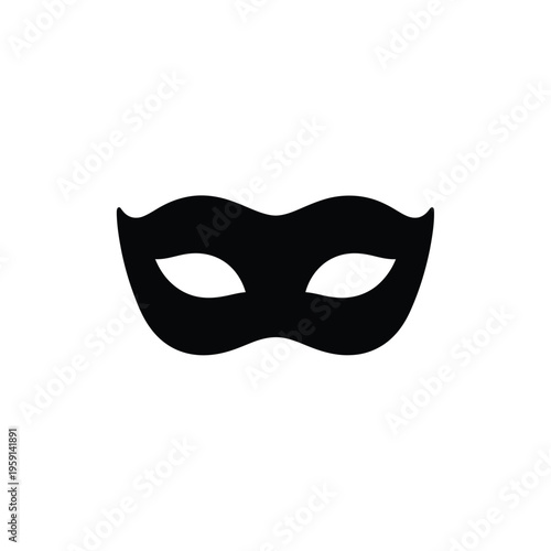 Black silhouette of a simple eye mask cover