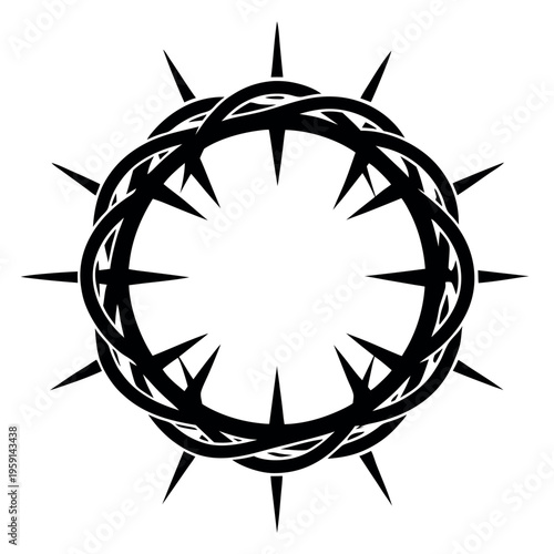  Different style crown of thorns icon  