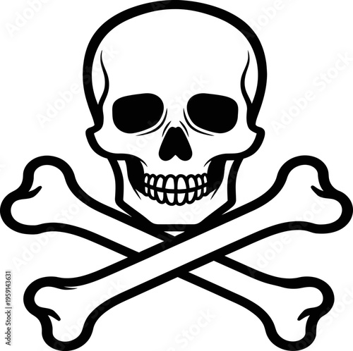 Jolly roger pirate skull and crossbones symbol