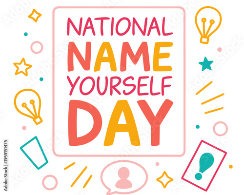 Woman Choosing Name Silhouette Vector, Fun and Personal Identity Concept Illustration