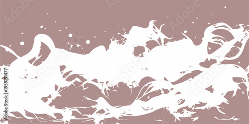 Abstract grunge background design featuring pink and black ink blots with a vector map of the Europe continent on a splattered paint texture