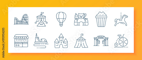 Advertising set icon. Hashtag bubble, shopping cart ad, price tag, megaphone announcement, thumbs up feedback, analytics dashboard, banner advertising, mobile ad