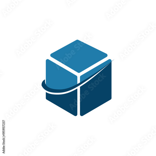 Box parcel delivery logo design