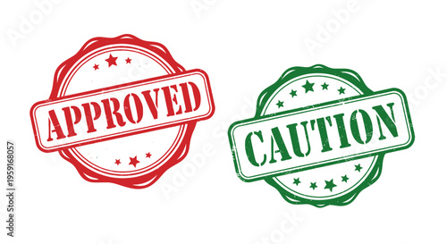 Approved and Caution Stamps