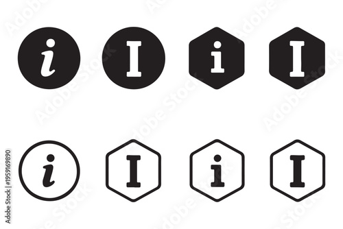 “Information Icon Vector – Modern Minimal Info Symbol in Flat Design”