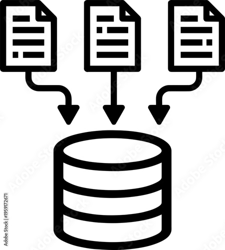 Database schema design concept.