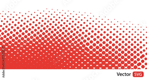 Red Halftone Dots Pattern - Abstract Background