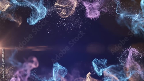 Colorful Ink Particle Explosion Abstract Background 4K Loop