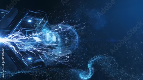 Futuristic Energy Flow Tunnel Light Speed Abstract 4K Loop