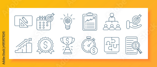 Reward set icon. Gift, trophy, medal, camera, star, present, box, money, credit card, prize, award, celebration, success, achievement, bonus, win, luxury, finance, shopping, victory, motivation