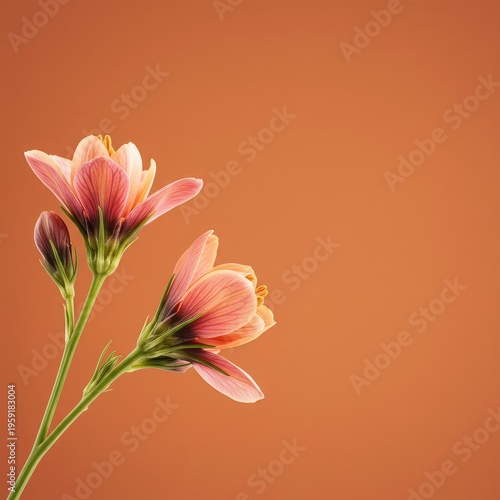 Soft artistic rendering of dynamic botanical growth, emphasizing vivid floral texture and light interaction in warm spring tones, serene, delicate, soft