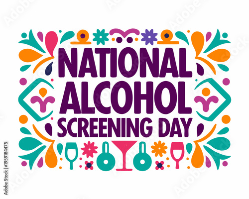 Health Awareness Concept Vector, Alcohol Screening and Prevention Illustration