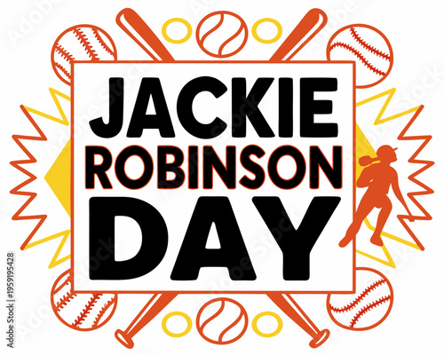 Baseball Player Silhouette Vector, Celebrating Jackie Robinson Day