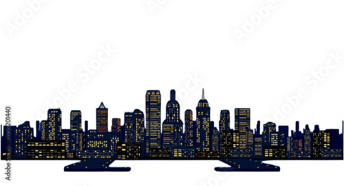 Digital Metropolitan Illustration with Window Light