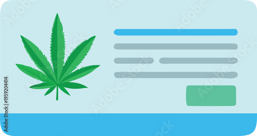 A stylized medical marijuana card with a cannabis leaf design