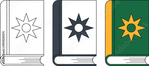 Professional firefighter avatar icon set featuring emergency rescue personnel in minimalist line art and flat colored vector styles