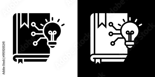 Knowledge icon set multiple style collection
