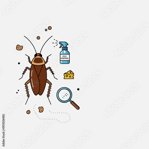 Cockroach Pest Control with Spray and Magnifier