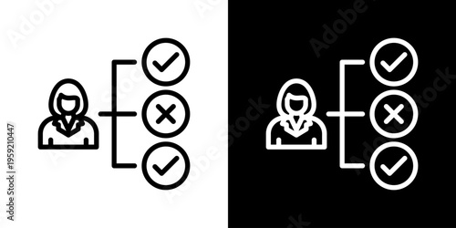 Decision Making icon set multiple style collection