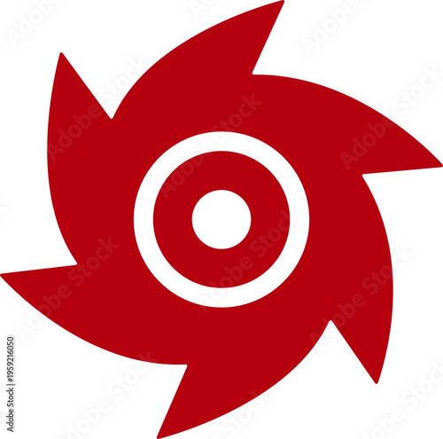 Hurricane cyclone icon in flat style featuring storm, typhoon, tornado, whirlwind, vortex and weather synonym elements for disaster alert, climate design and warning graphics