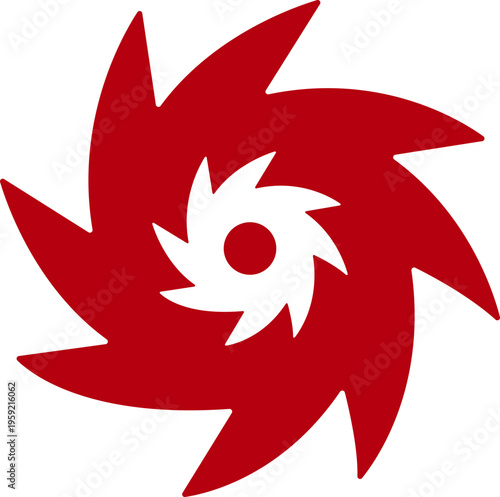 Hurricane cyclone icon in flat style featuring storm, typhoon, tornado, whirlwind, vortex and weather synonym elements for disaster alert, climate design and warning graphics