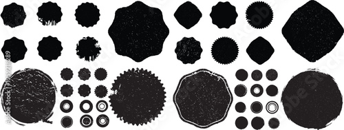 Big collection of Grunge post Stamps . Circles. Large set of Banners, Insignias , Logos, Icons, Labels and Badges . vector distress textures.blank shapes.
