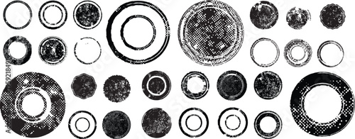 Big collection of Grunge post Stamps . Circles. Large set of Banners, Insignias , Logos, Icons, Labels and Badges . vector distress textures.blank shapes.
