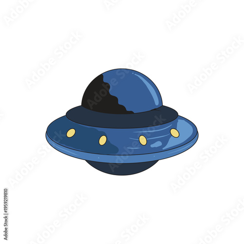 UFO spaceship flying saucer illustration