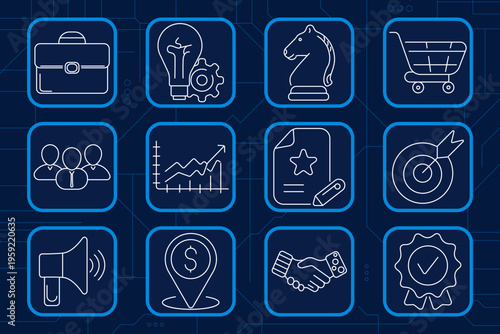 Home Appliances set icon. Oven cooker, steam iron, air conditioner, stand mixer, refrigerator, coffee machine, speakers set, kettle teapot, blender, radio device, toaster, hair dryer