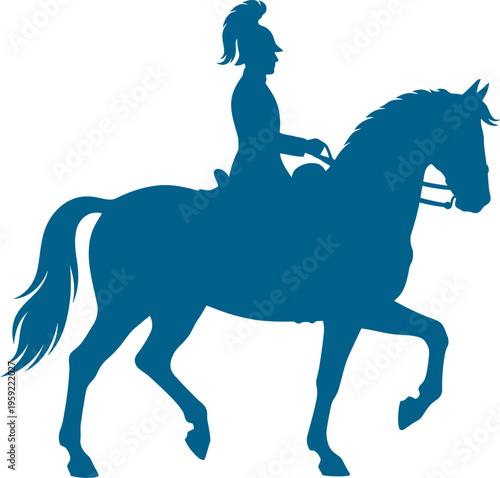 Ceremonial guard riding a horse in full uniform