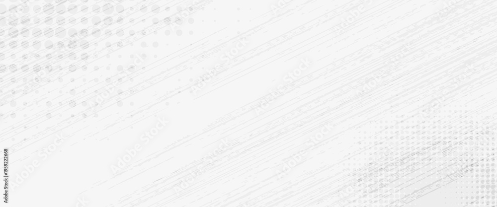 Obraz premium Abstract Light Grey and White Grunge Texture Background with Halftone Dot Patterns and Subtle Diagonal Distress Lines for Minimalist Graphic Design, Banners, and Web Backdrops