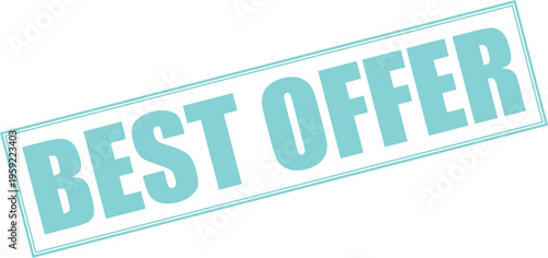 Best Offer Stamp on White Background