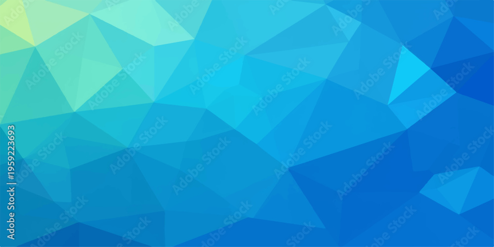 Obraz premium Abstract blue geometric triangle pattern background with light mosaic style design