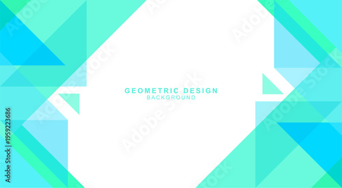 様々な三角形で組み合わせた緑色の幾何学的な背景素材