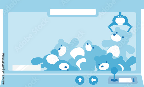 シンプルなUFOキャッチャーの背景イラスト